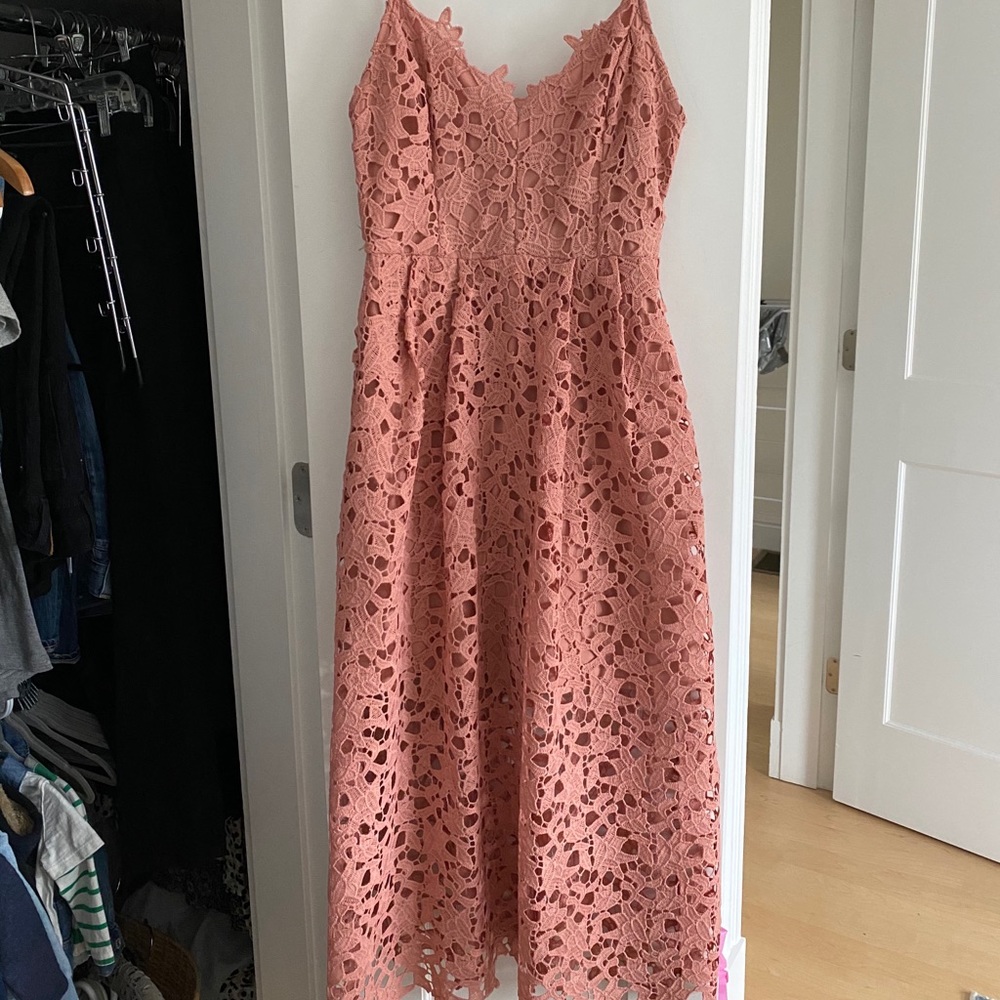 ASTR the Label Lace midi dress